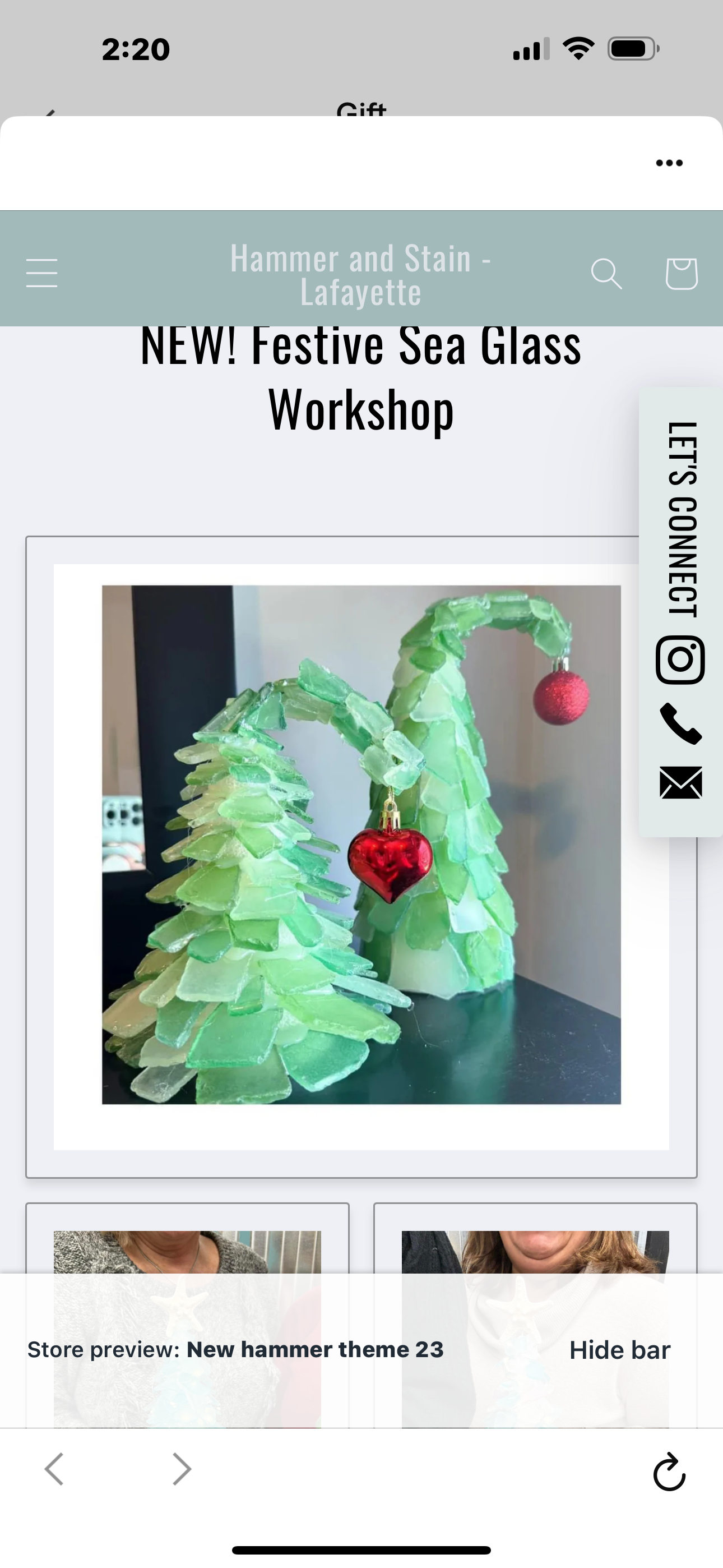 11/02/25 Grinchmas and Holiday Sea Glass Workshop