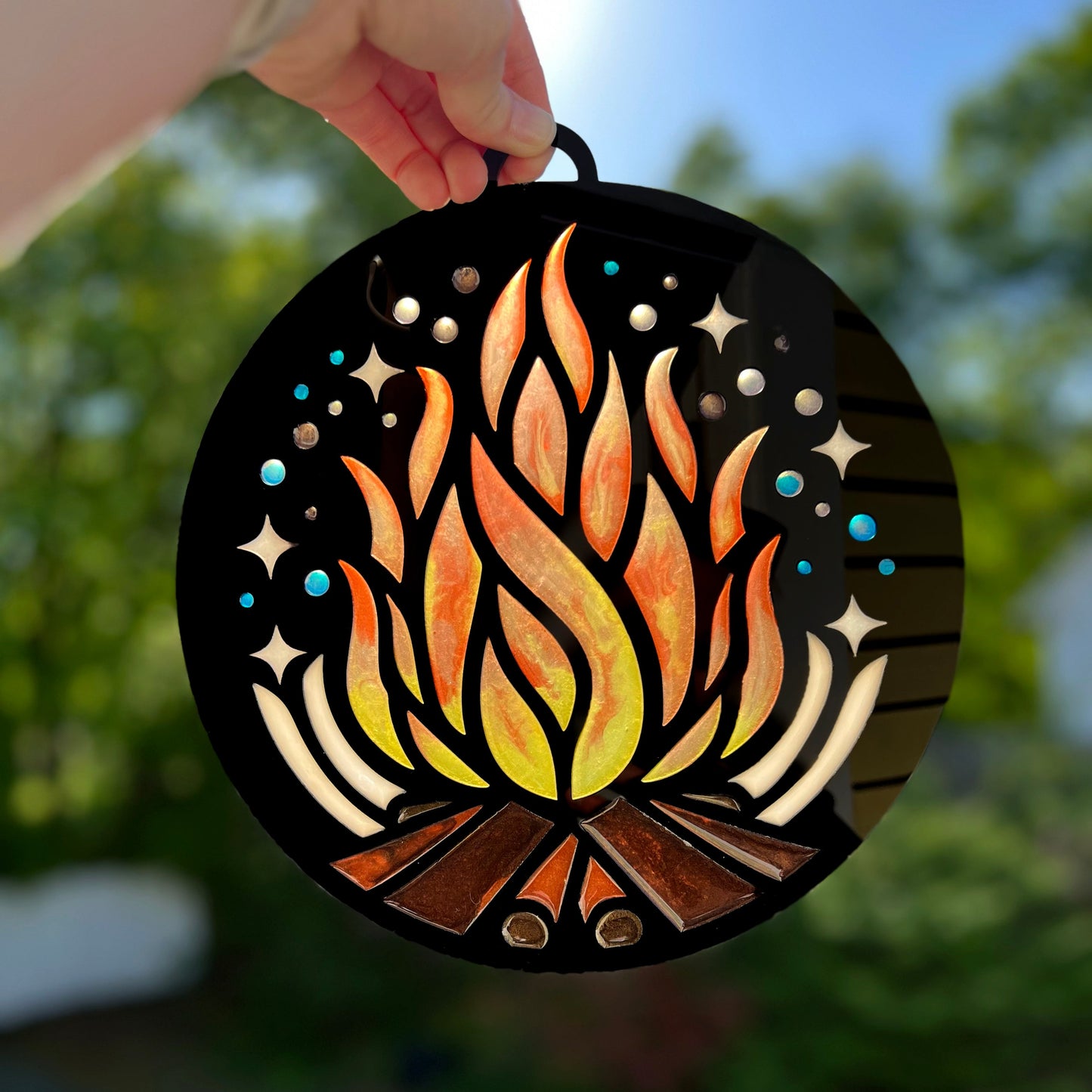 Campfire Stained Glass
