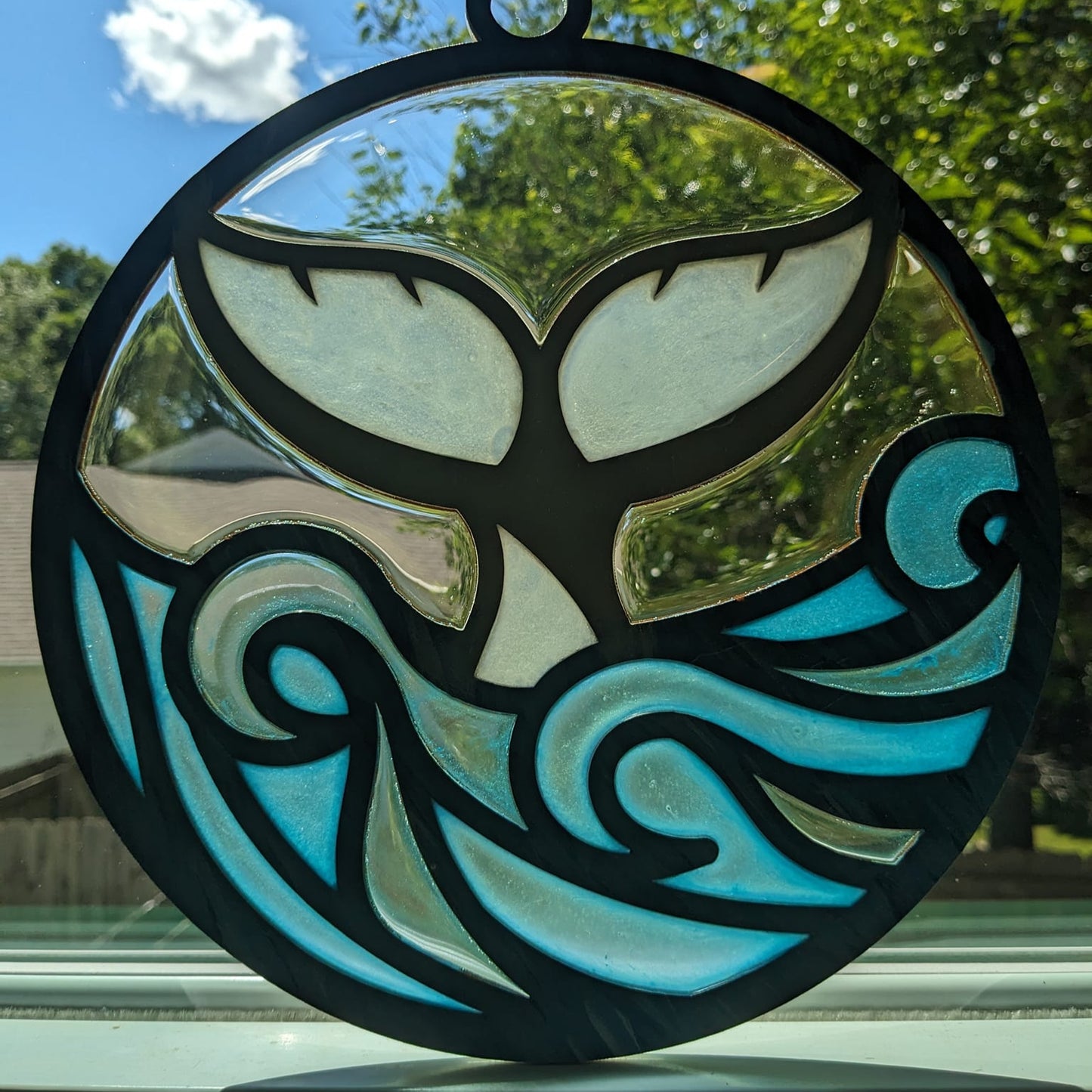 Whale Tail Stained Glass