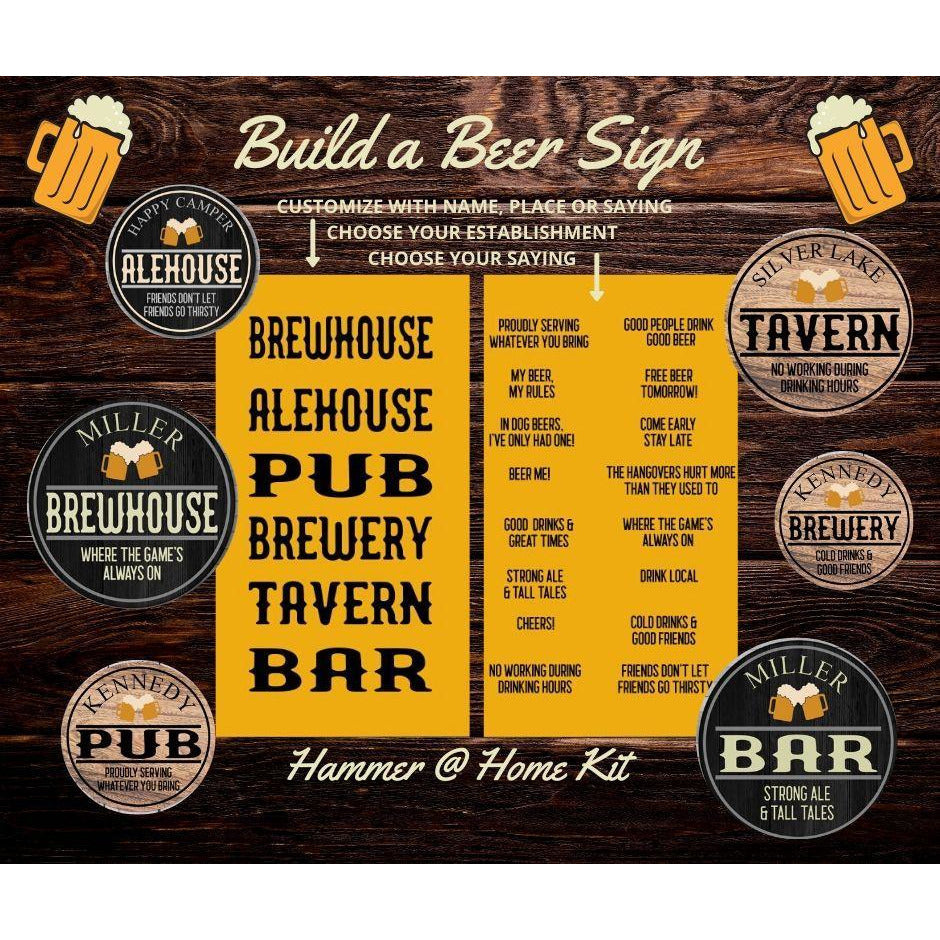 CUSTOM BEER SIGN WORKSHOP