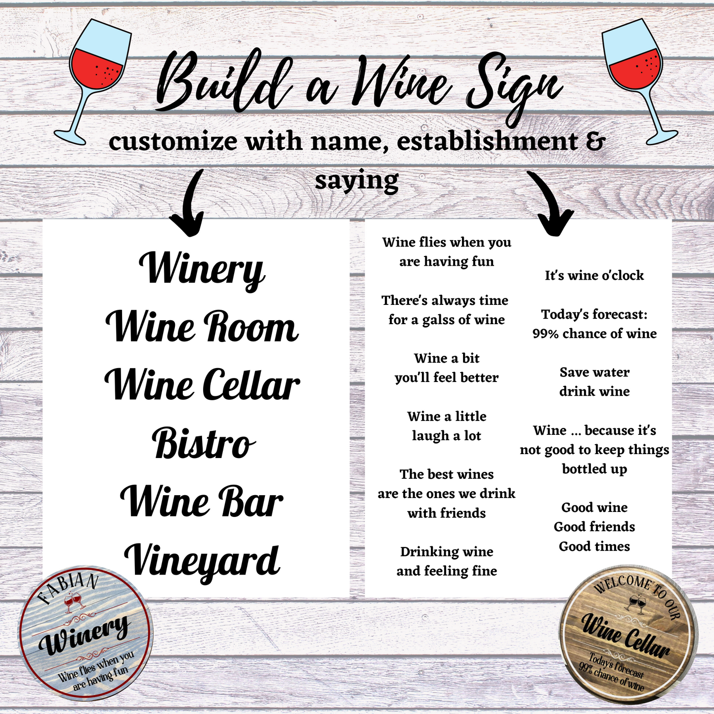 CUSTOM WINE SIGN