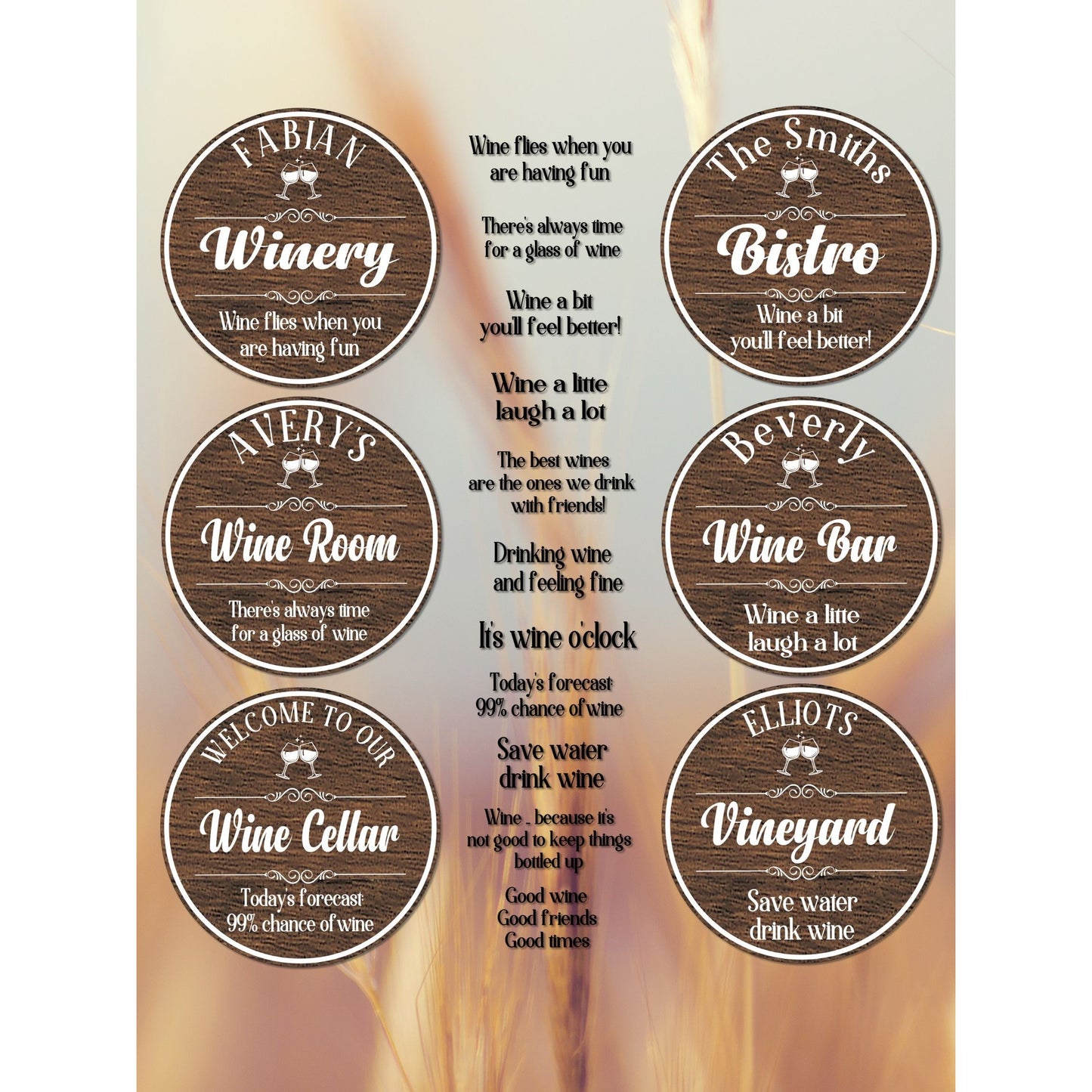 CUSTOM WINE SIGN