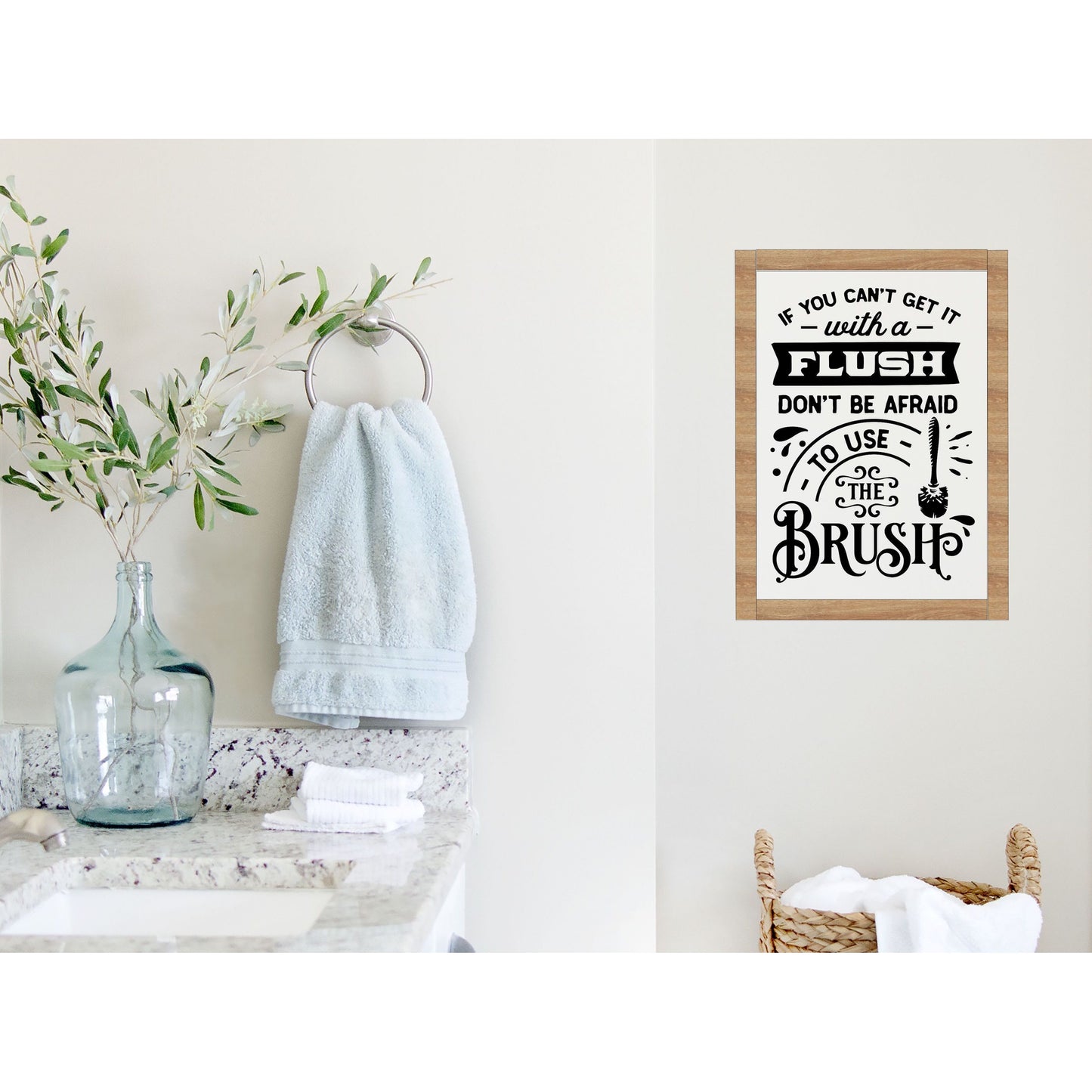 Funny Bathroom & Laundry Framed Gallery signs