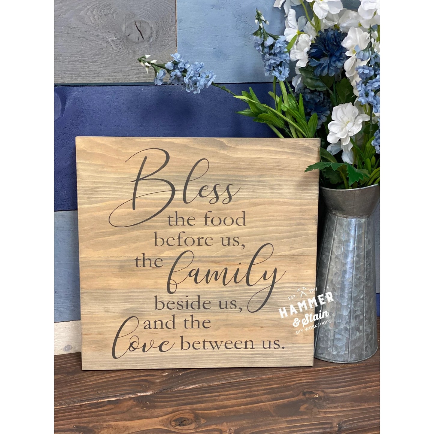 SQUARE PLANK SIGN 12 x 12"