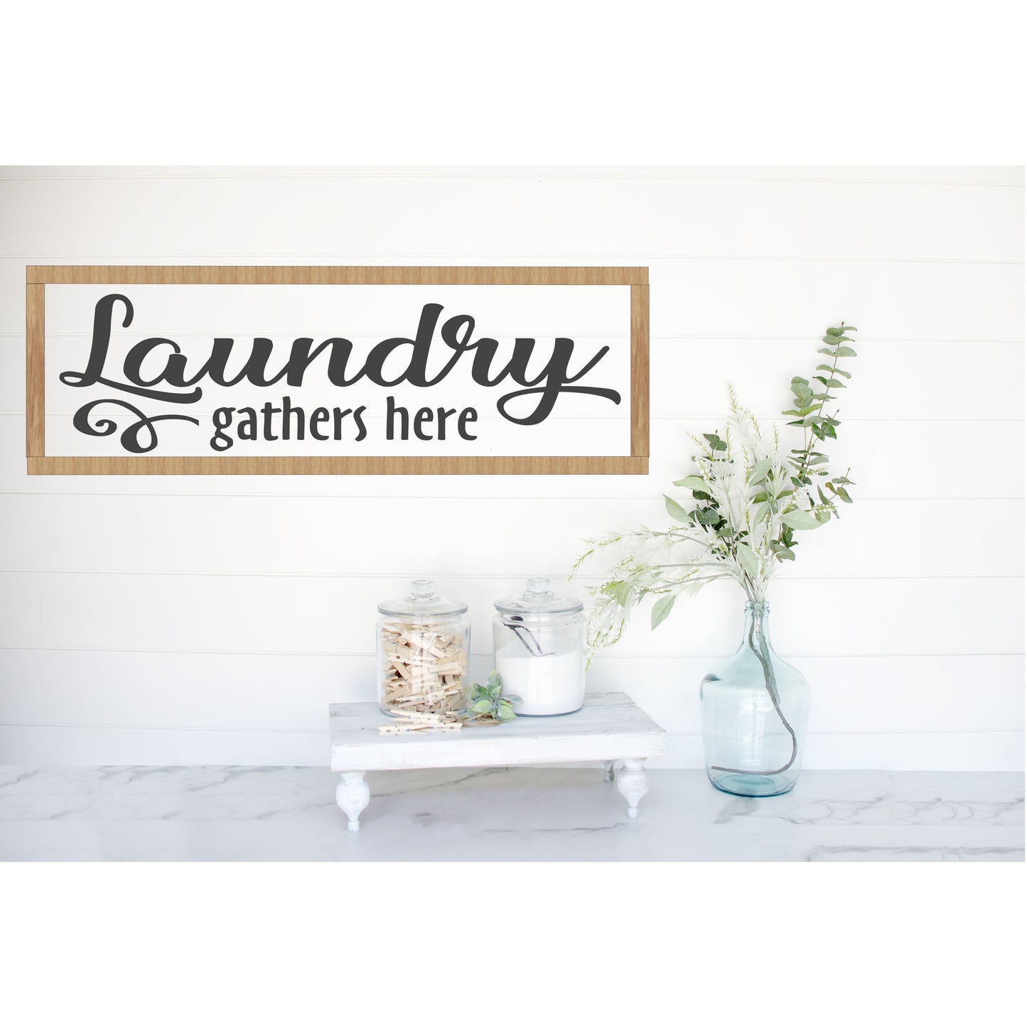 Funny Bathroom & Laundry Framed Gallery signs